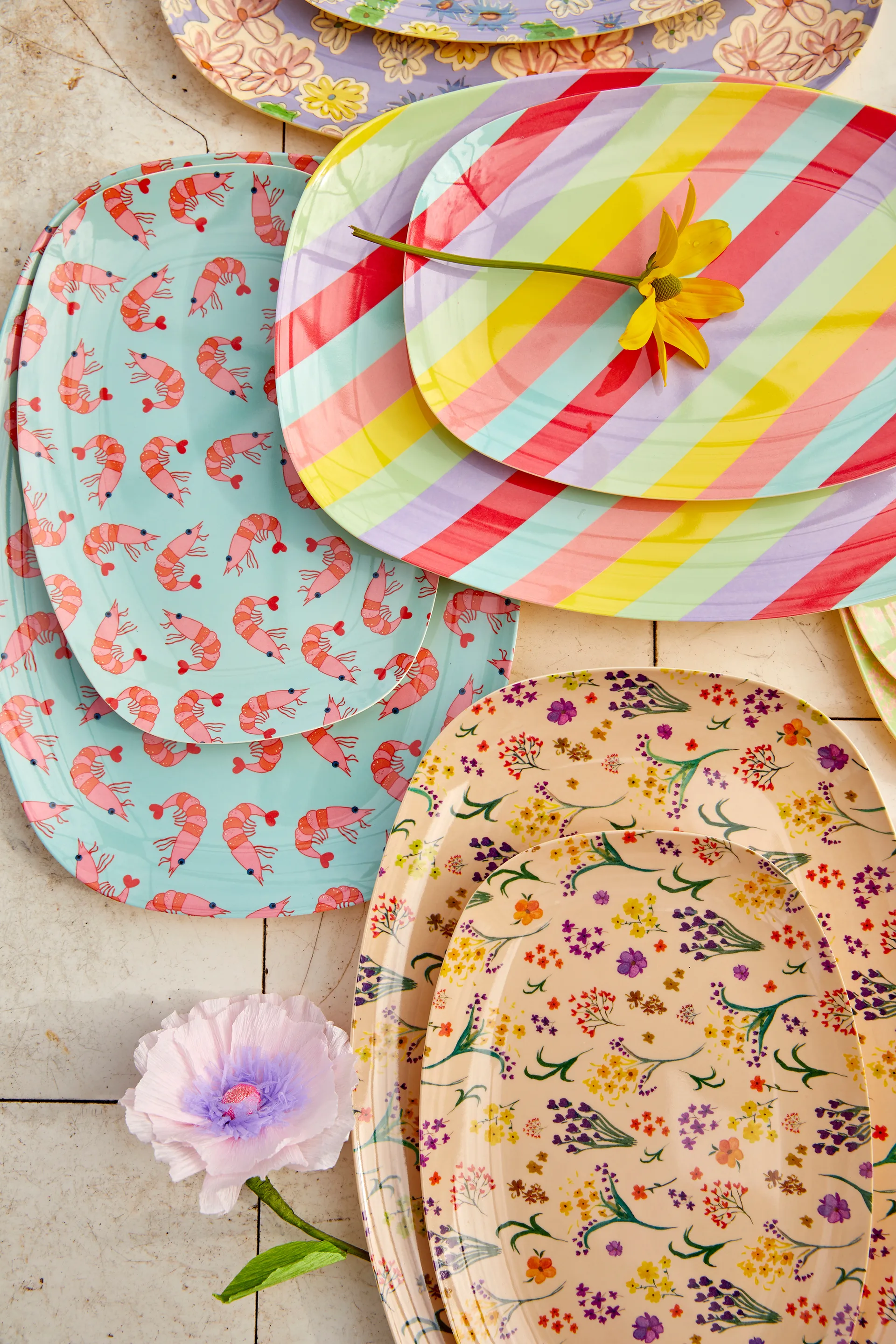 Rice melamiinilautanen 16,5 x 23 cm, Wild flower RICE