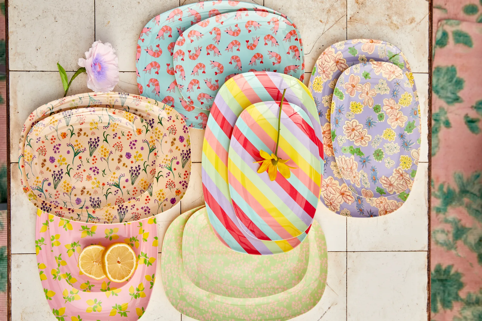 Rice melamiinilautanen 16,5 x 23 cm, Wild flower RICE