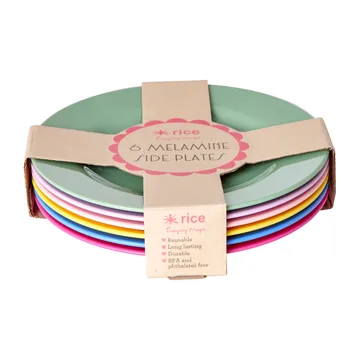 Rice melamiinilautanen 20 cm 6-pakkaus - Multicolor - RICE