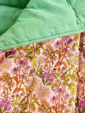 Rice puuvillahuopa kukikas 140 x 200 cm - Multi-green - RICE