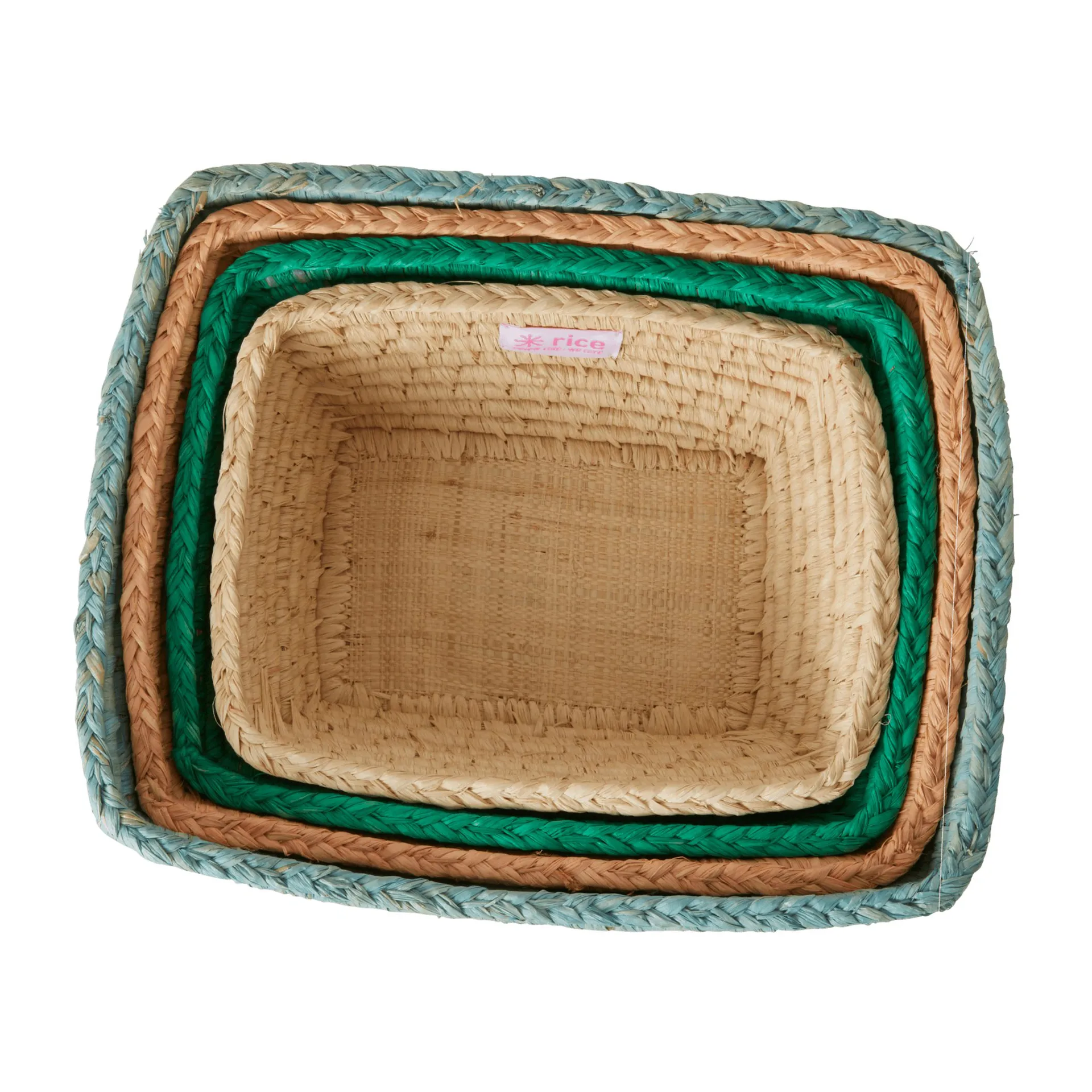 Rice raffia leipäkori 4 osaa, Disco ball RICE