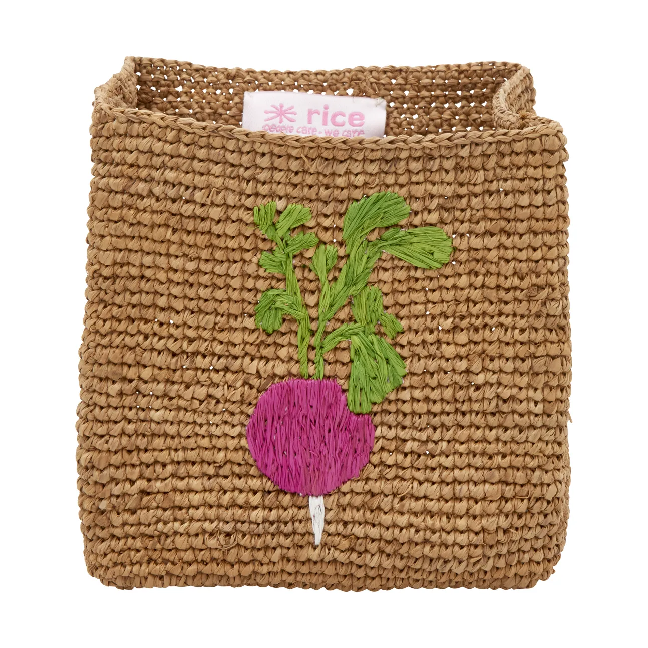 Rice raffia säilytyskori 2 osaa, Radish Embroidery-Tea RICE