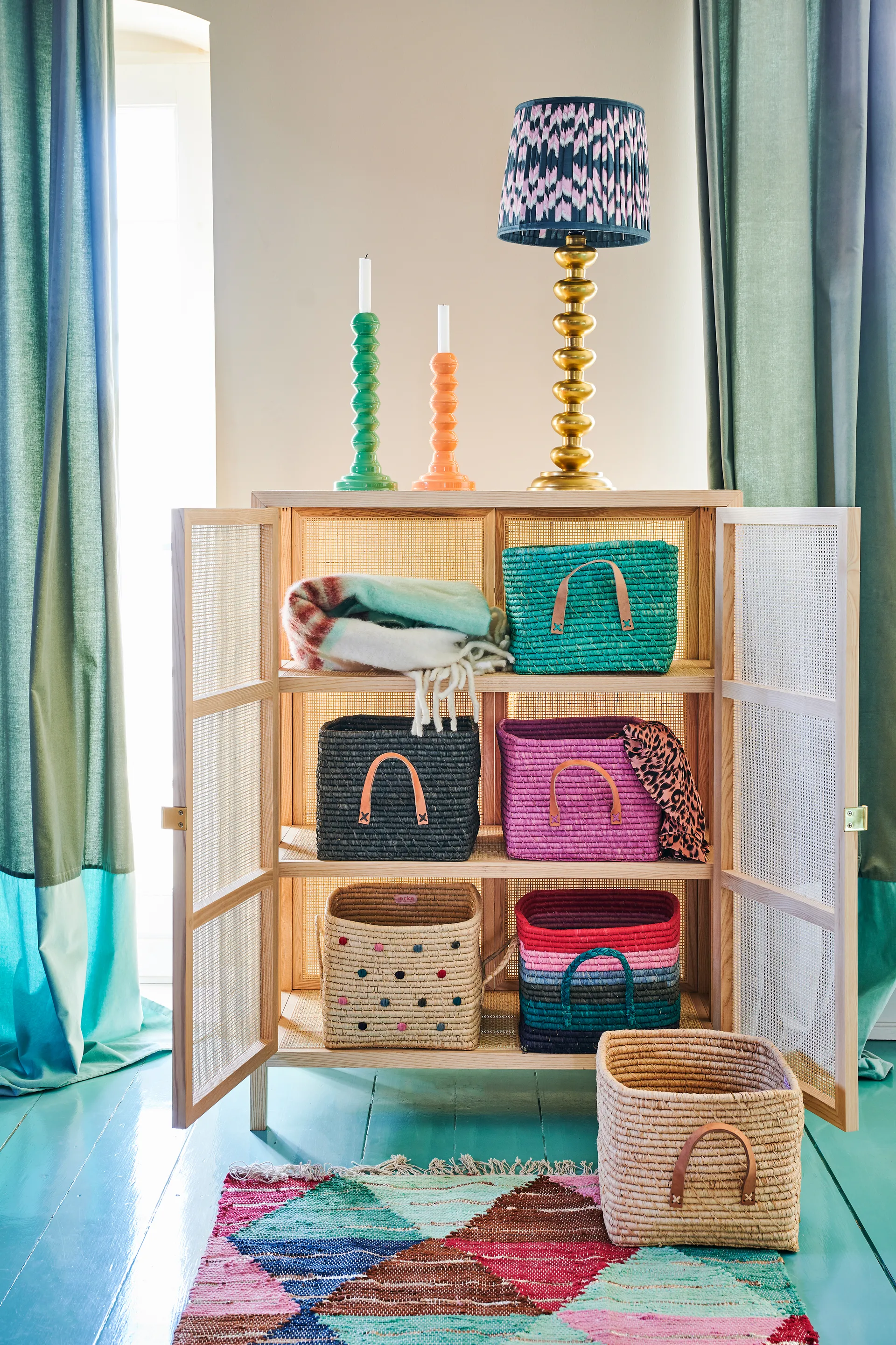 Rice raffia säilytyskori, Luonnonvärinen RICE