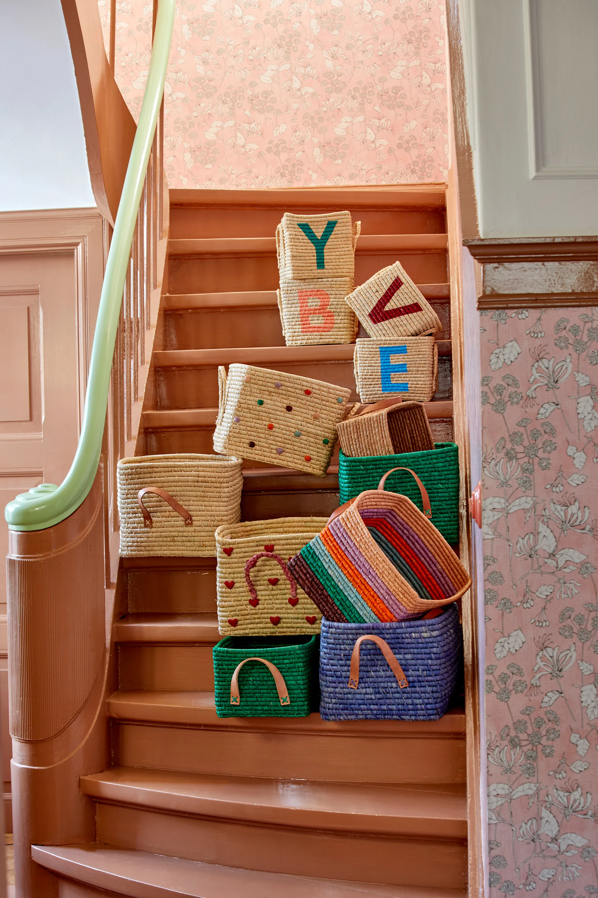 Rice raffia säilytyskori, Luonnonvärinen RICE