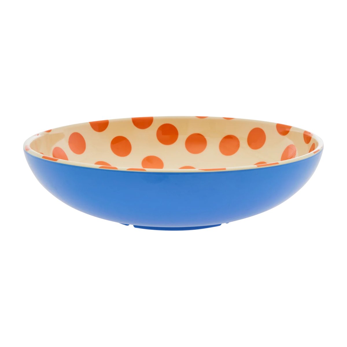 RICE Rice salaattikulho melamiini Ø 29,9 cm Orange dots-blue