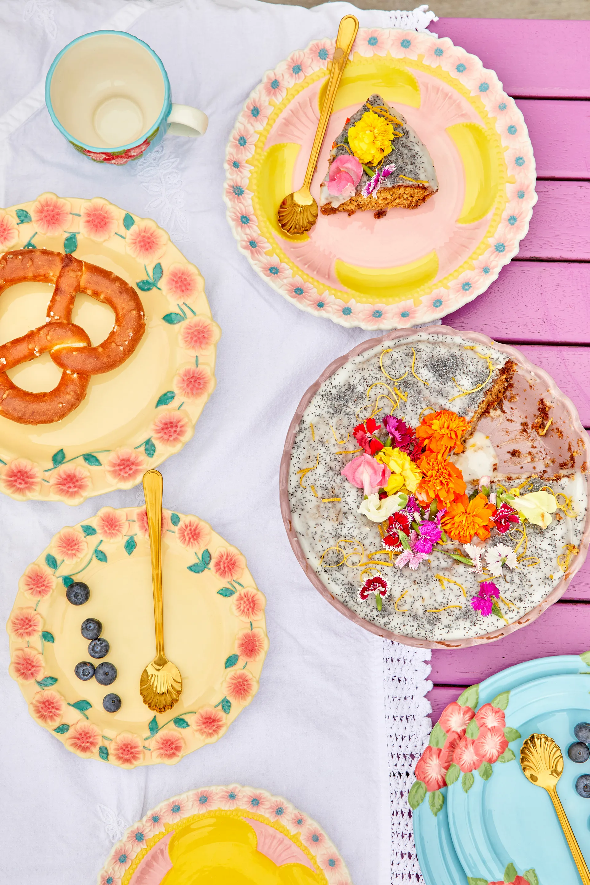 Rice Seashell -lattelusikka 19 cm 4-pakkaus, Gold RICE