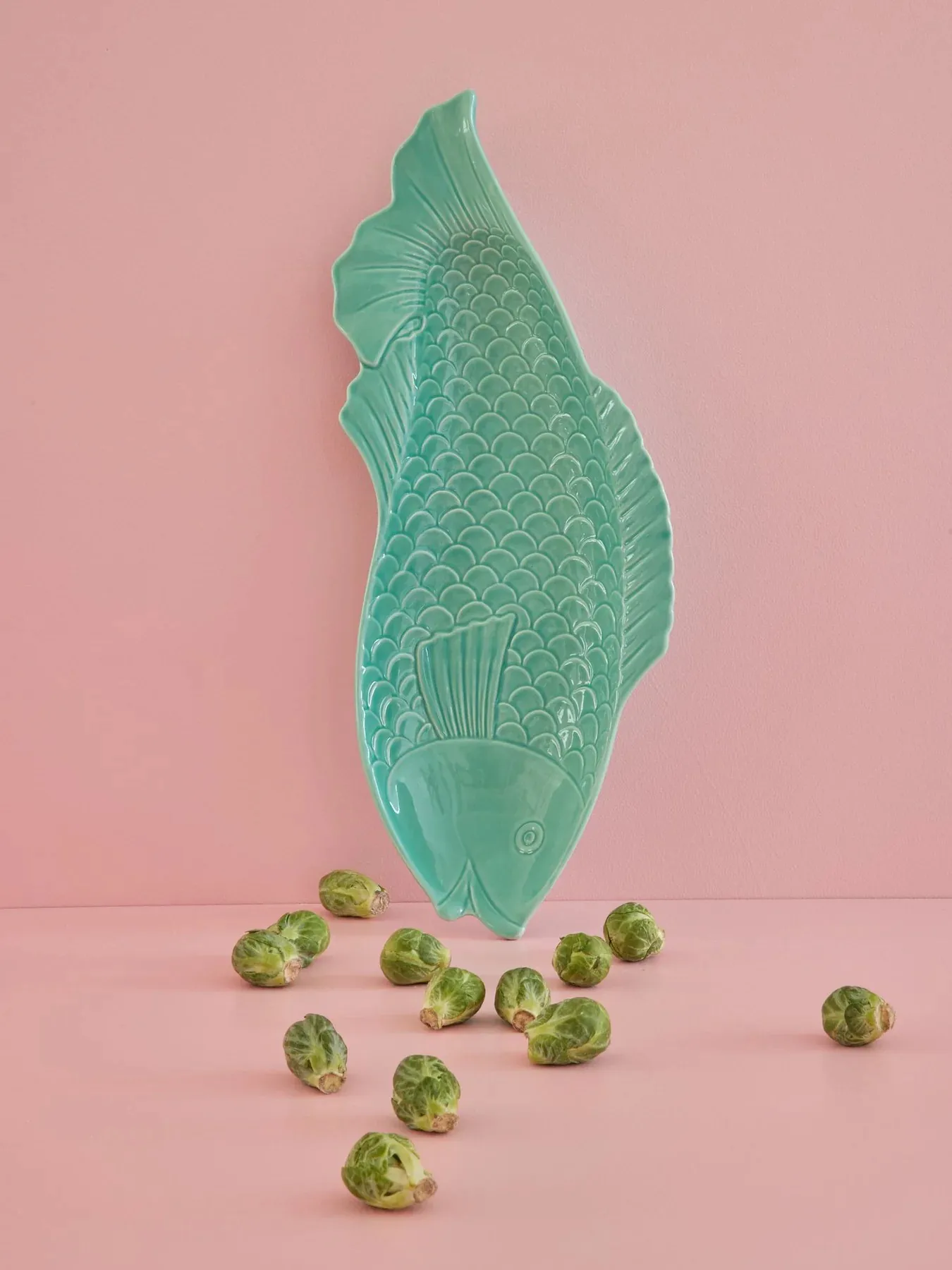 Rice tarjoilulautanen kala 20 x 53 cm, Aqua RICE