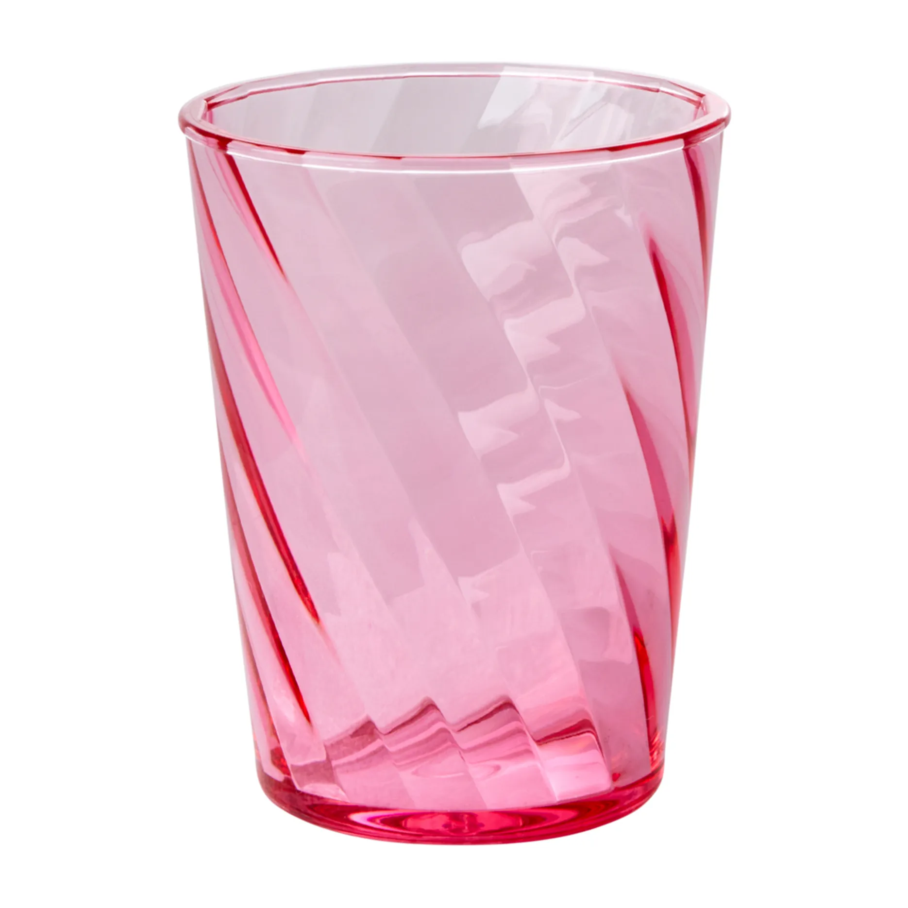 Rice Twisted Swirl -juomalasi akryyli 34 cl, Pink RICE
