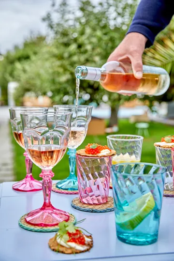 Rice Two Tone -viinilasi akryyli 26,6 cl - Clear-mint - RICE