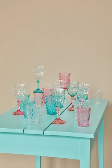 Rice Two Tone -viinilasi akryyli 26,6 cl - Clear-mint - RICE