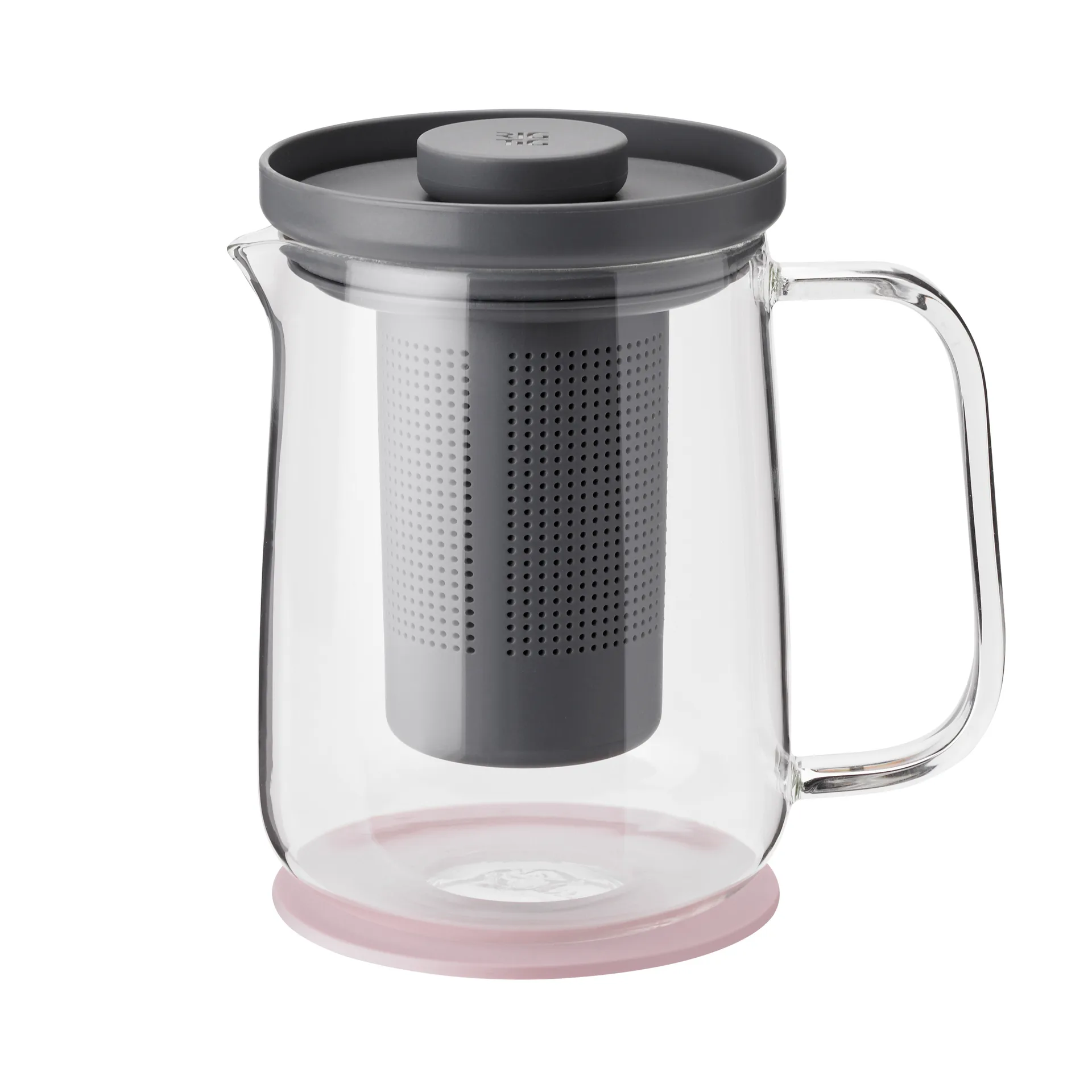 Brew-It teepresso 0,7 L, Harmaa-vaaleanpunainen RIG-TIG