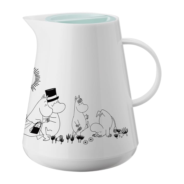 HOTTIE Mumin termoskannu 1 l - White-dusty green - RIG-TIG