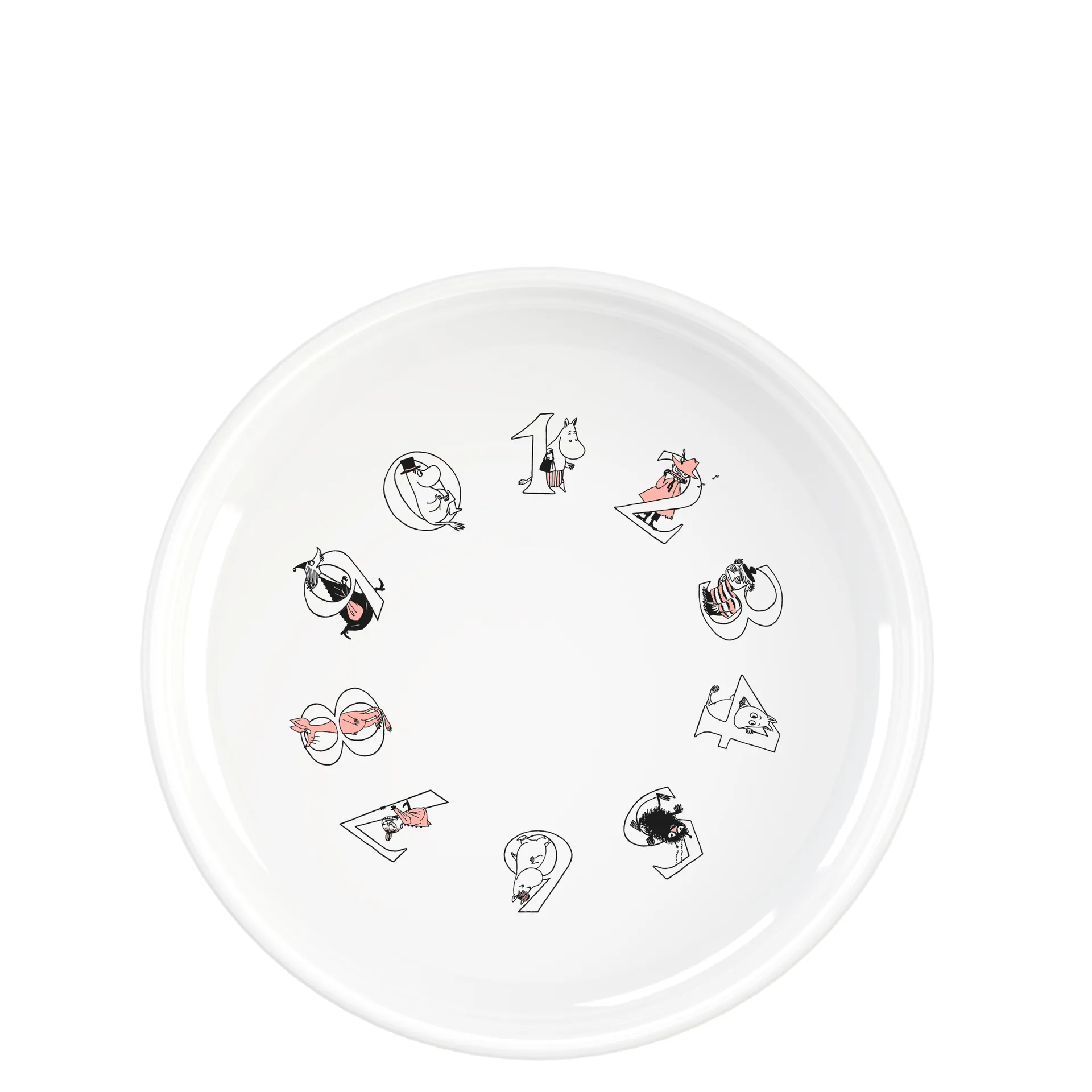 Muumi ABC syvä lautanen Ø15 cm, Salmon RIG-TIG