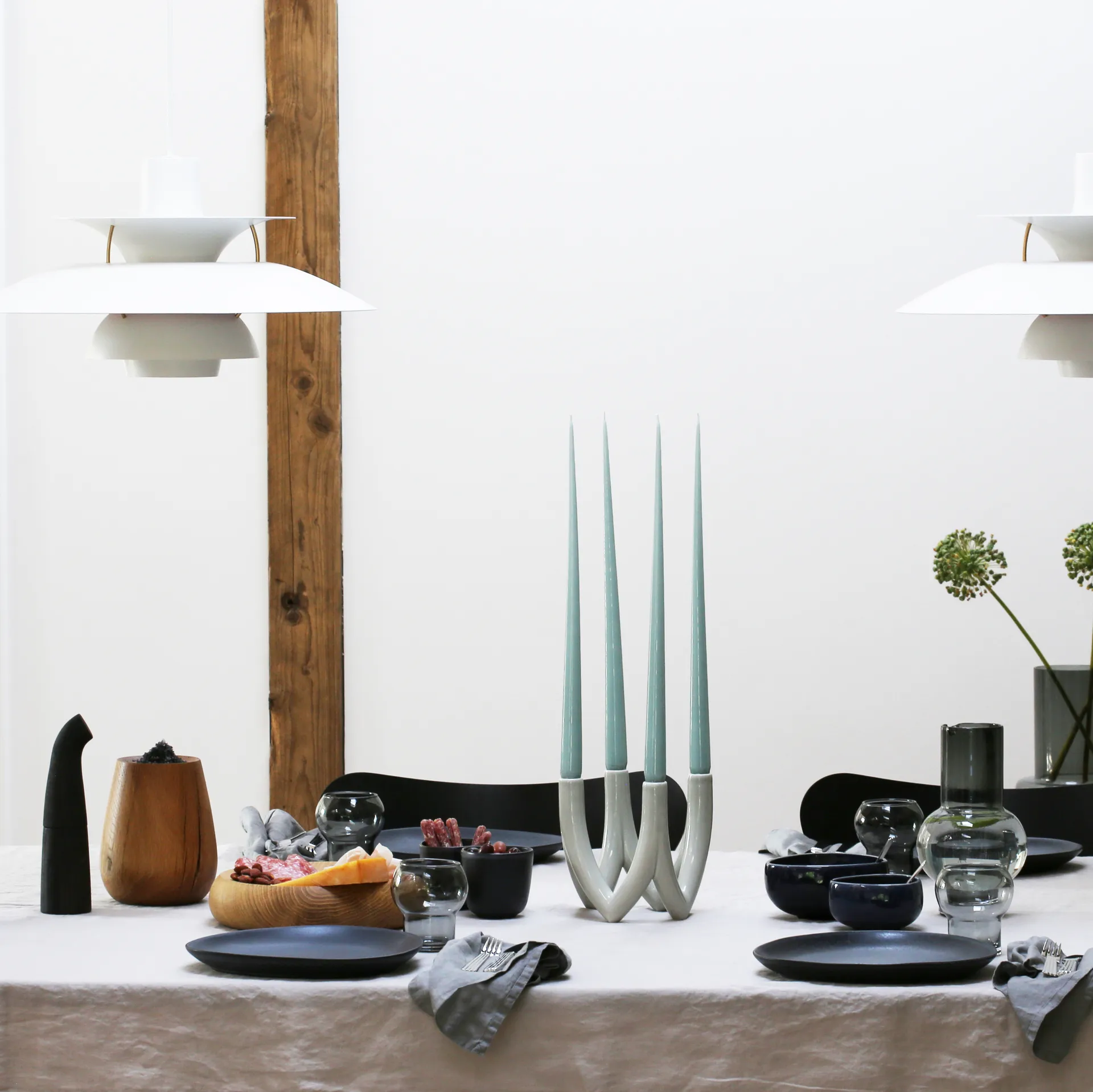 Chandelier kynttilänjalka no. 56, Moon stone Ro Collection