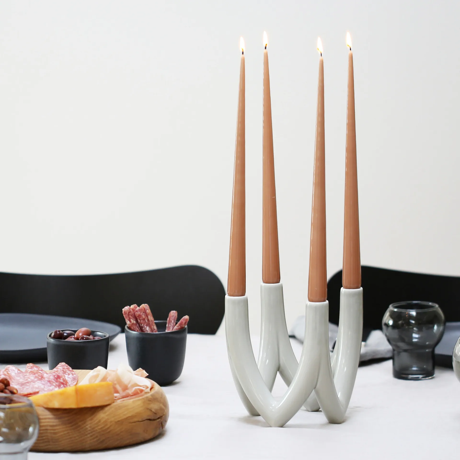 Chandelier kynttilänjalka no. 56, Moon stone Ro Collection