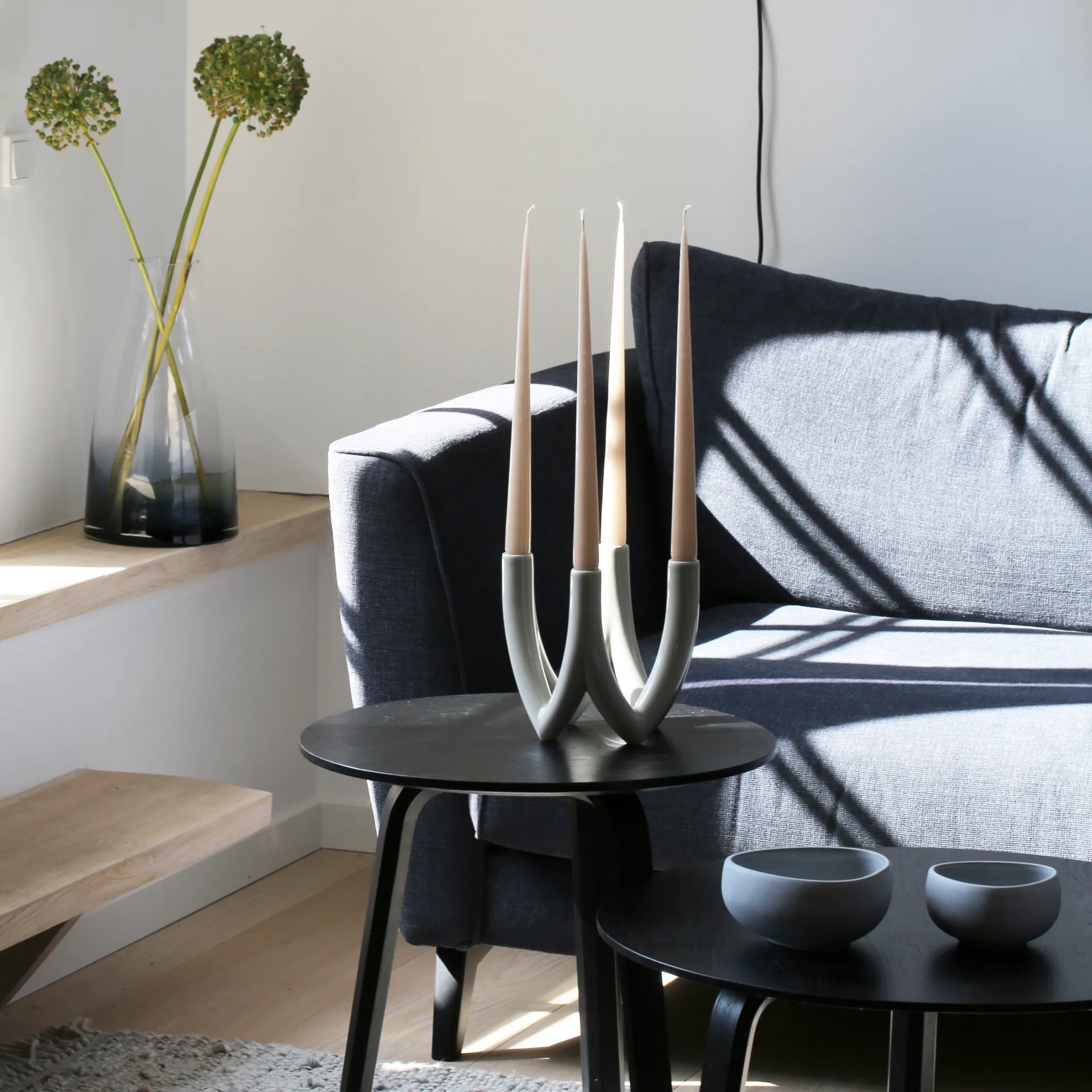 Chandelier kynttilänjalka no. 56, Moon stone Ro Collection