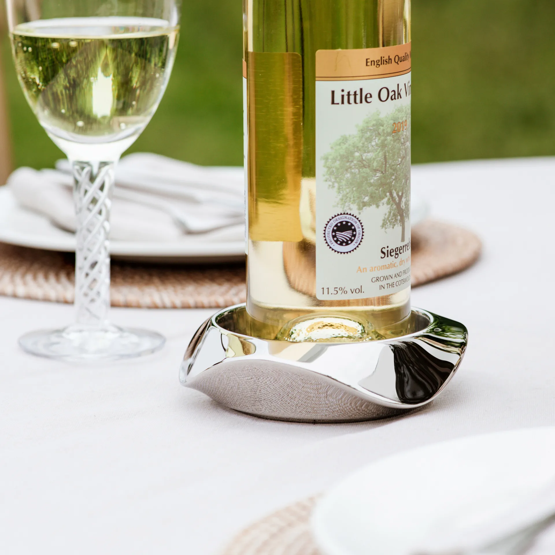 Drift Viinipullon alusta / coaster, Ruostumaton teräs Robert Welch