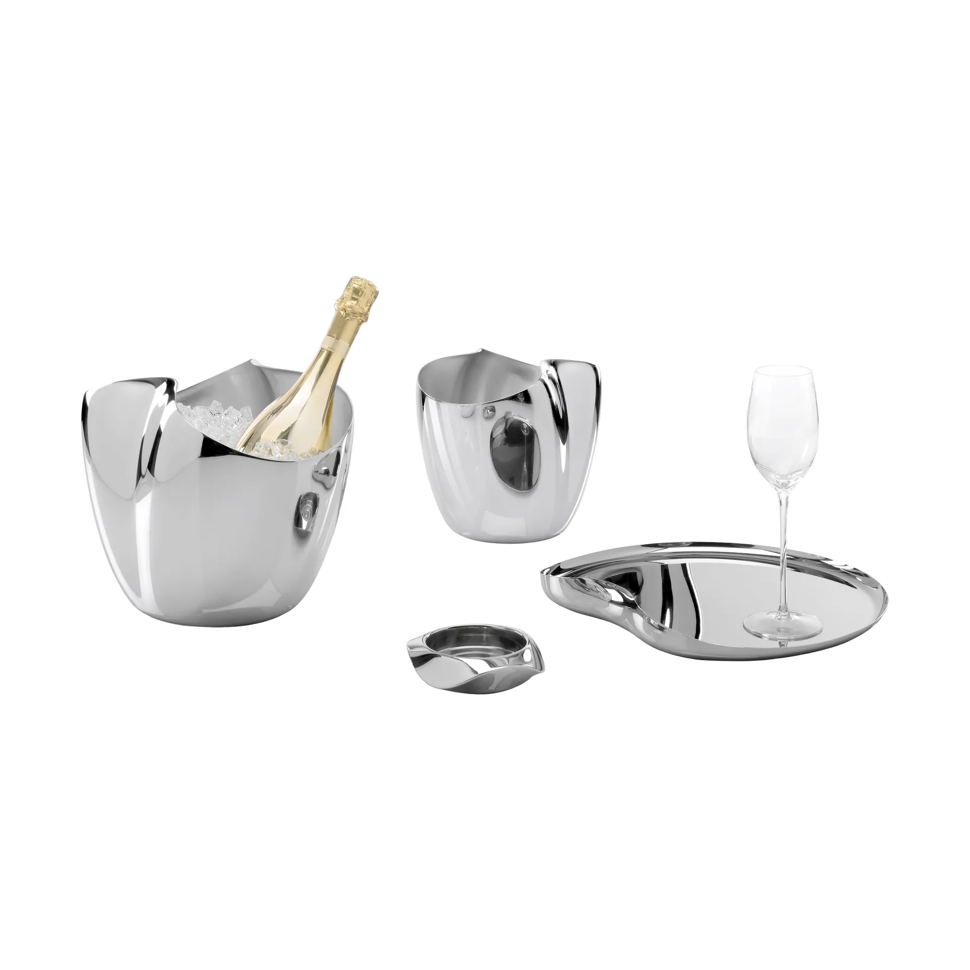 Drift Viinipullon alusta / coaster, Ruostumaton teräs Robert Welch