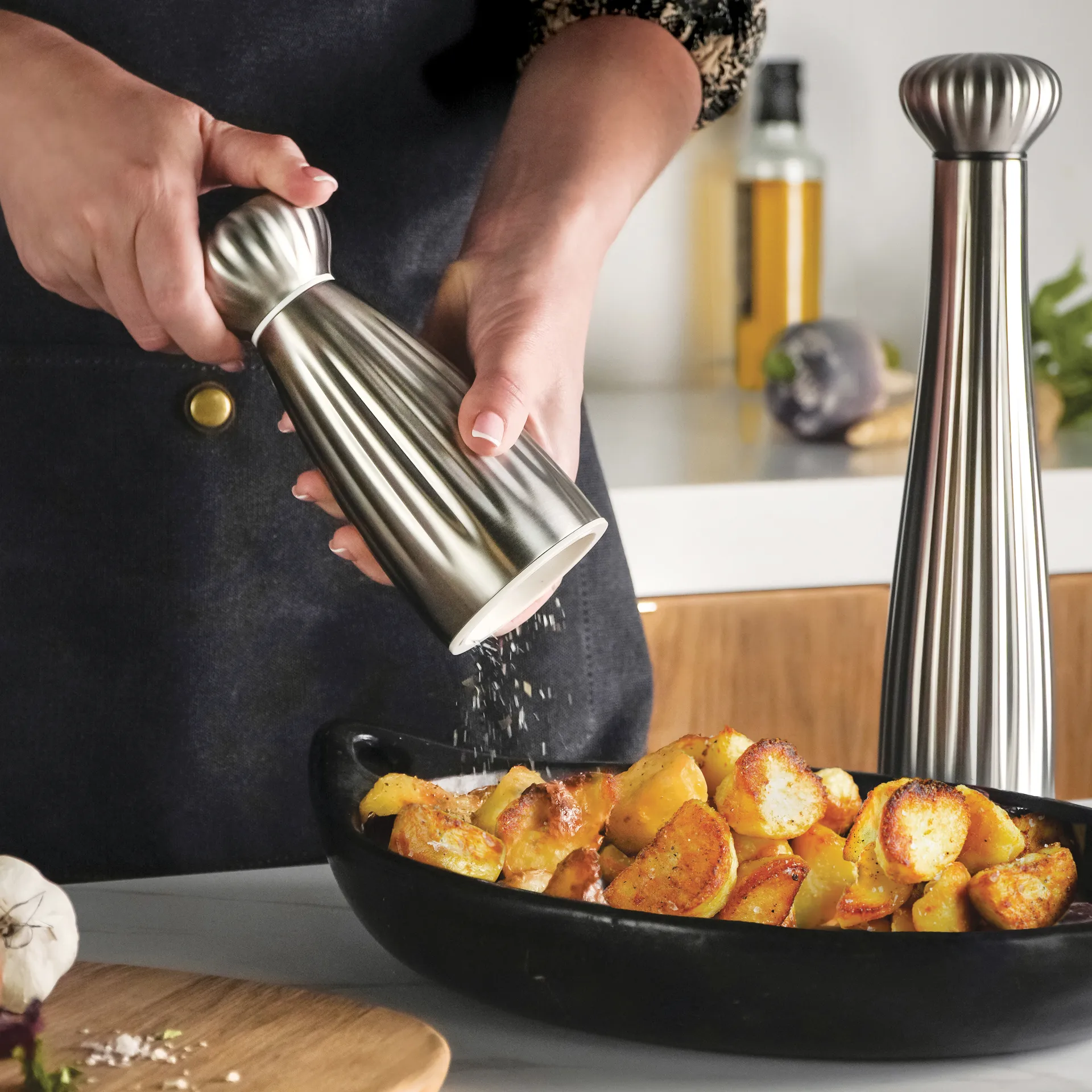 Palm satin suolamylly ruostumaton teräs 16,8 cm, Valkoinen Robert Welch