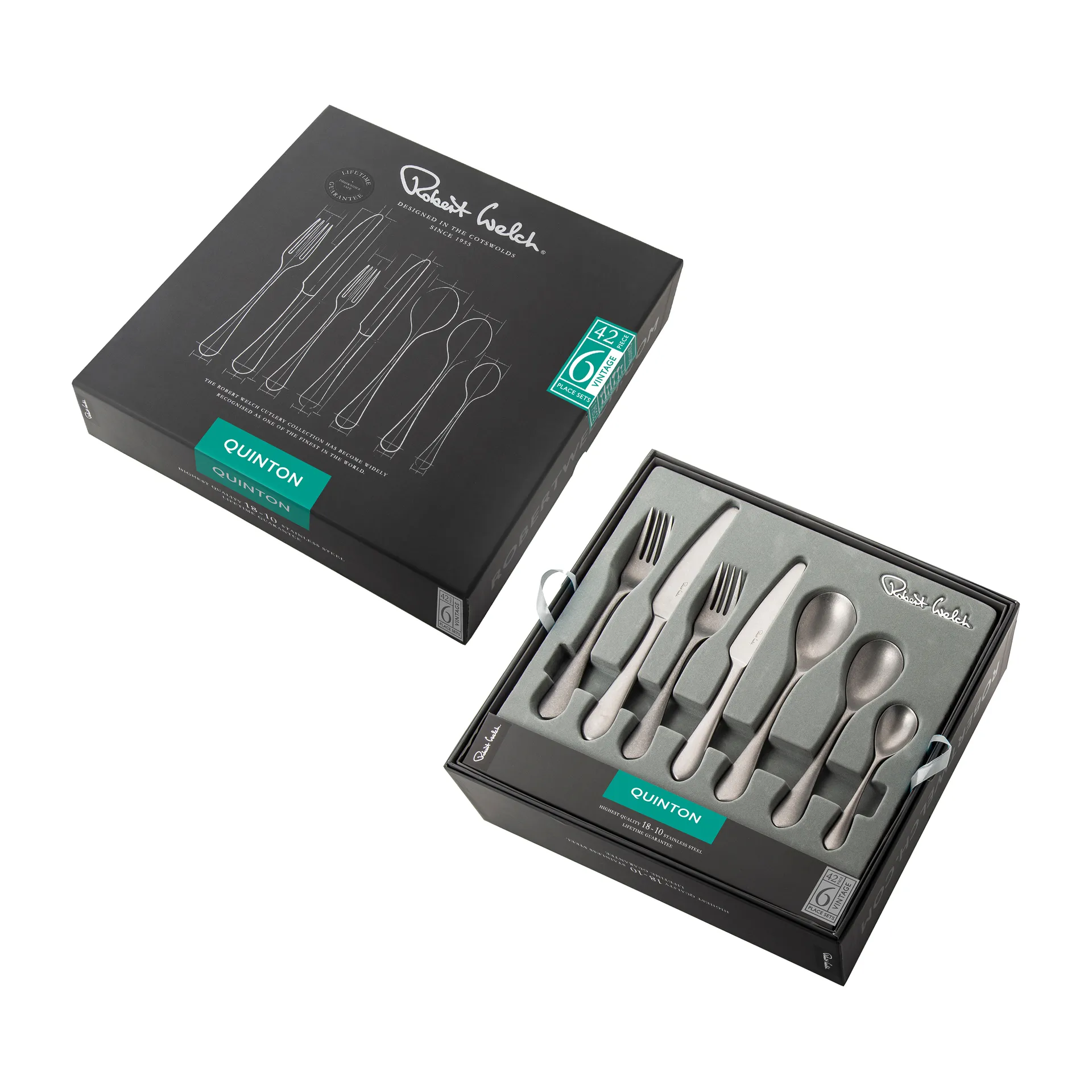 Quinton Vintage -aterinsetti, 42 osaa Robert Welch