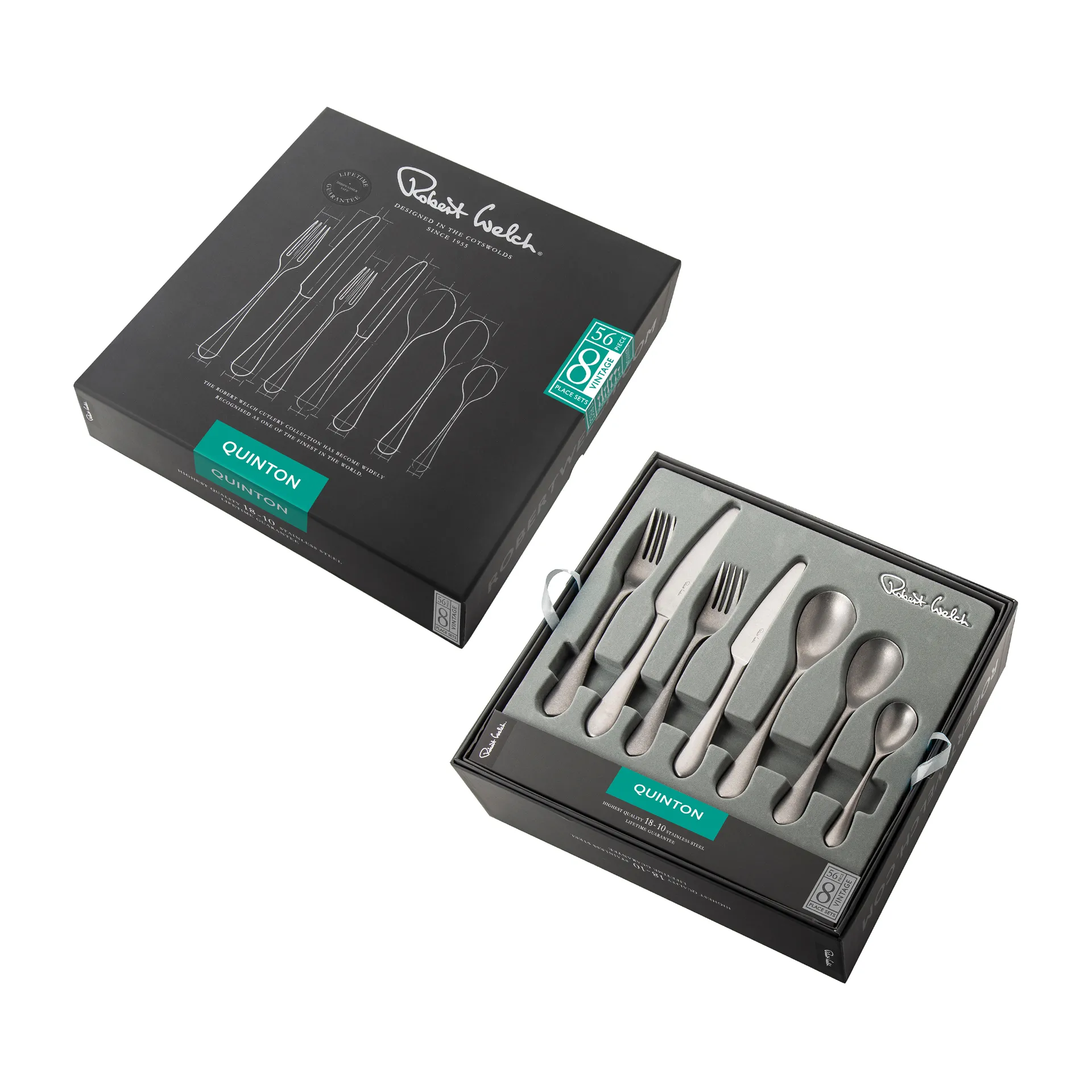 Quinton Vintage -aterinsetti, 56 osaa Robert Welch