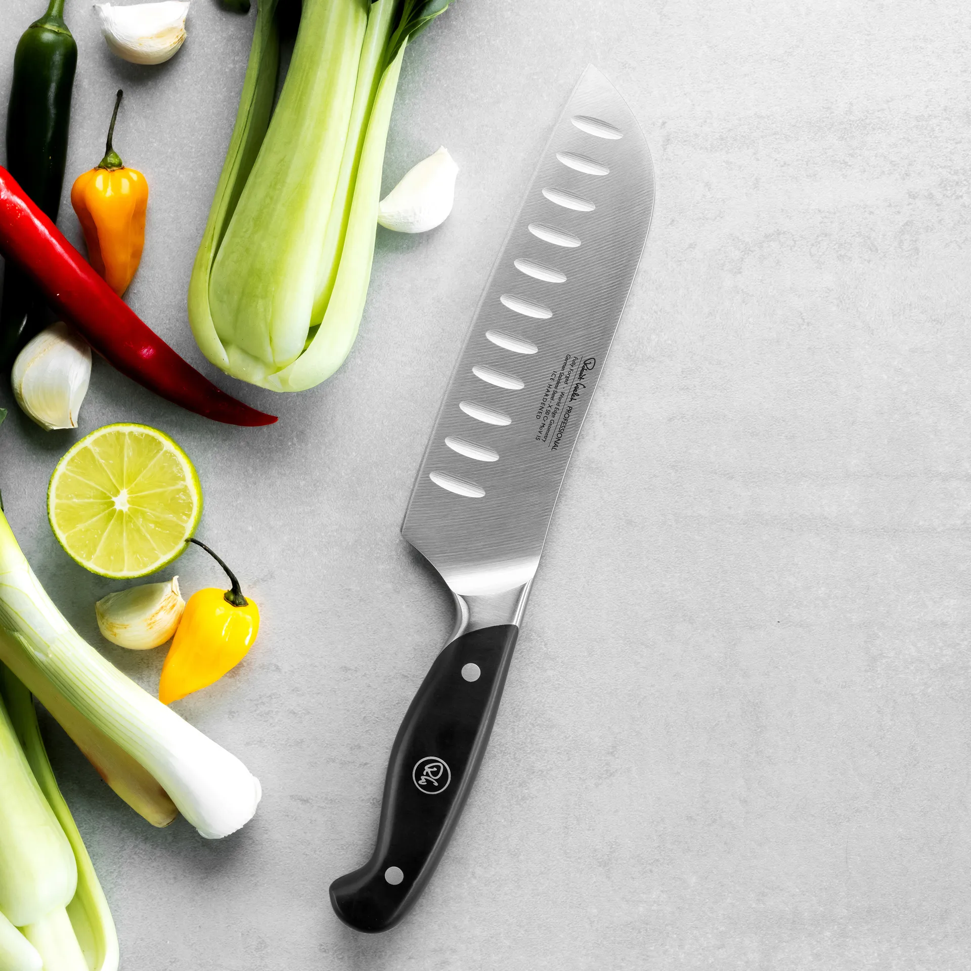 Robert Welch professional santoku-veitsi 17 cm, Ruostumaton teräs Robert Welch