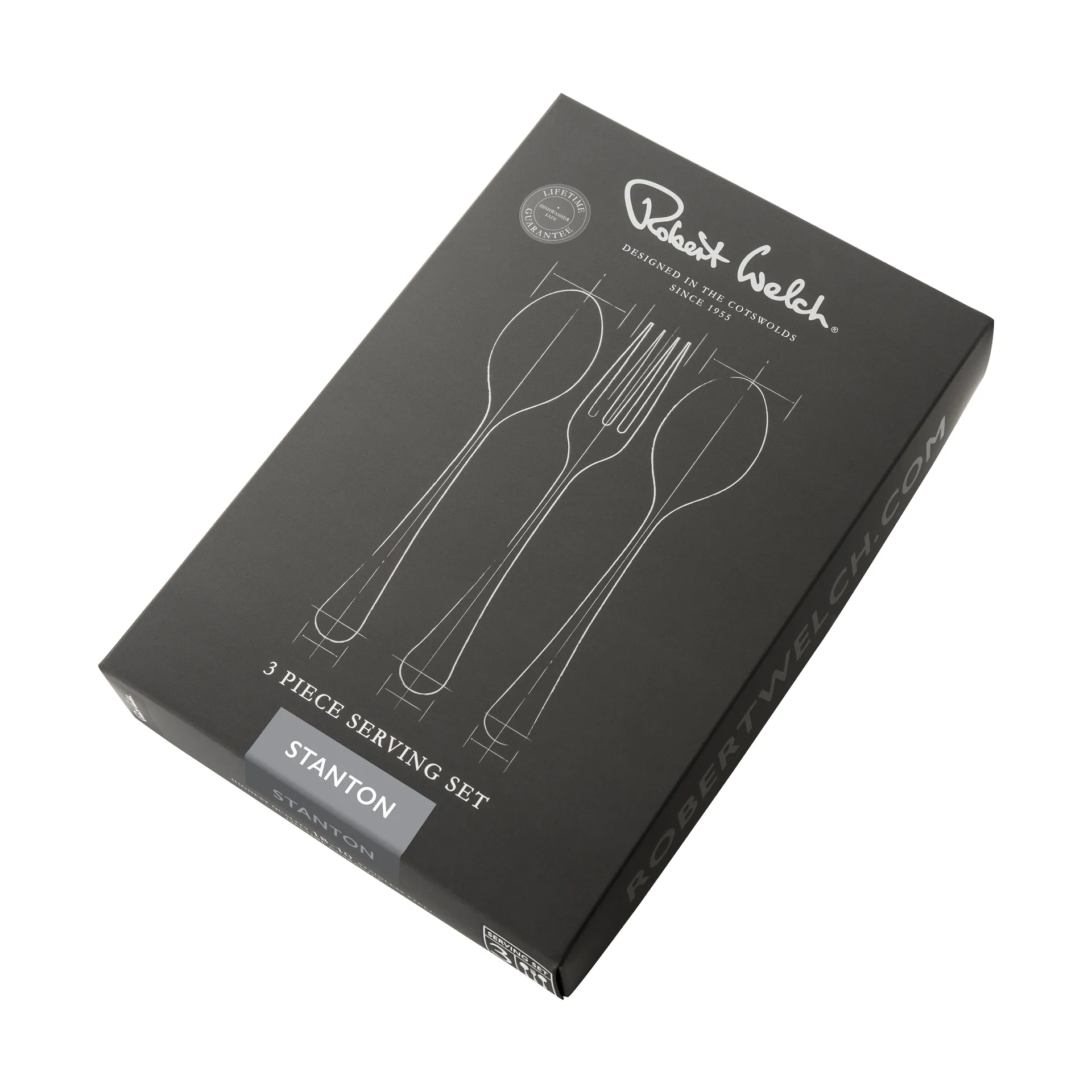 Stanton Bright -tarjoiluottimet 3 osaa, Ruostumaton teräs Robert Welch