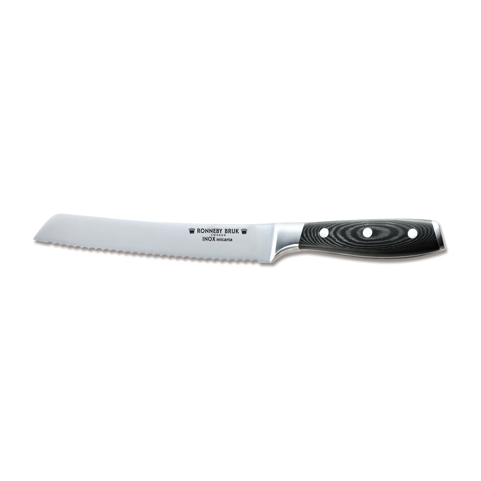 Inox leipäveitsi 20 cm, Ruostumaton teräs-Micarta Ronneby Bruk