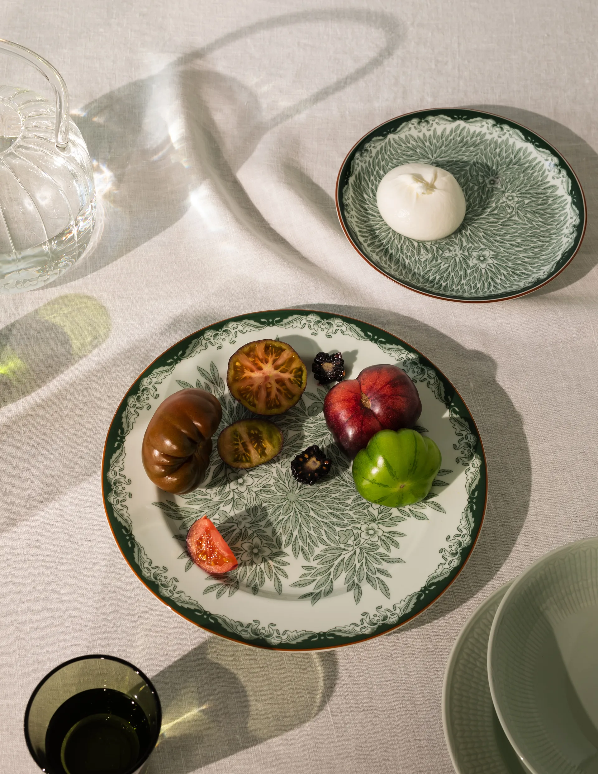 Ostindia Floris -leipälautanen Ø 16 cm, Vihreä Rörstrand