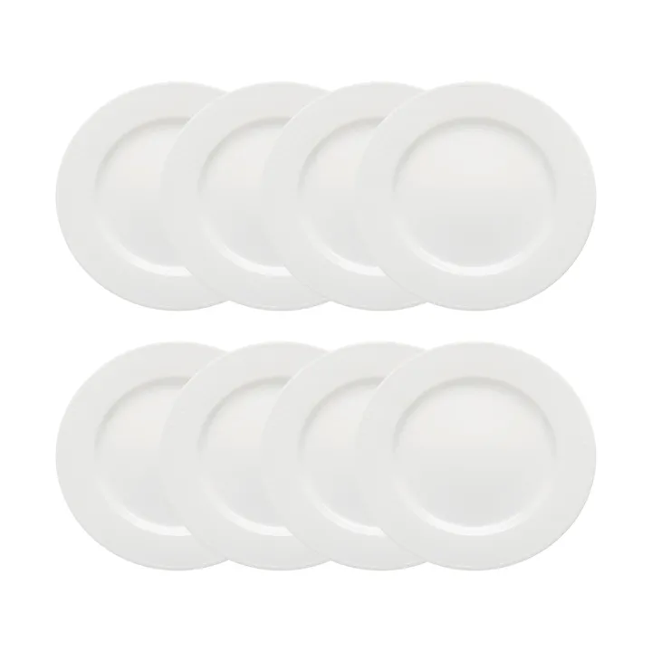 Swedish Grace jälkiruokalautanen Ø17 cm 8-pakkaus - Lumi (valkoinen) - Rörstrand