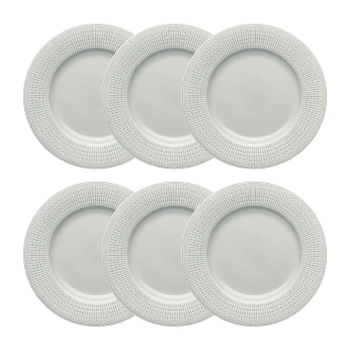 Swedish Grace lautanen Ø24 cm 6-pakkaus Dimma (harmaa) - Rörstrand