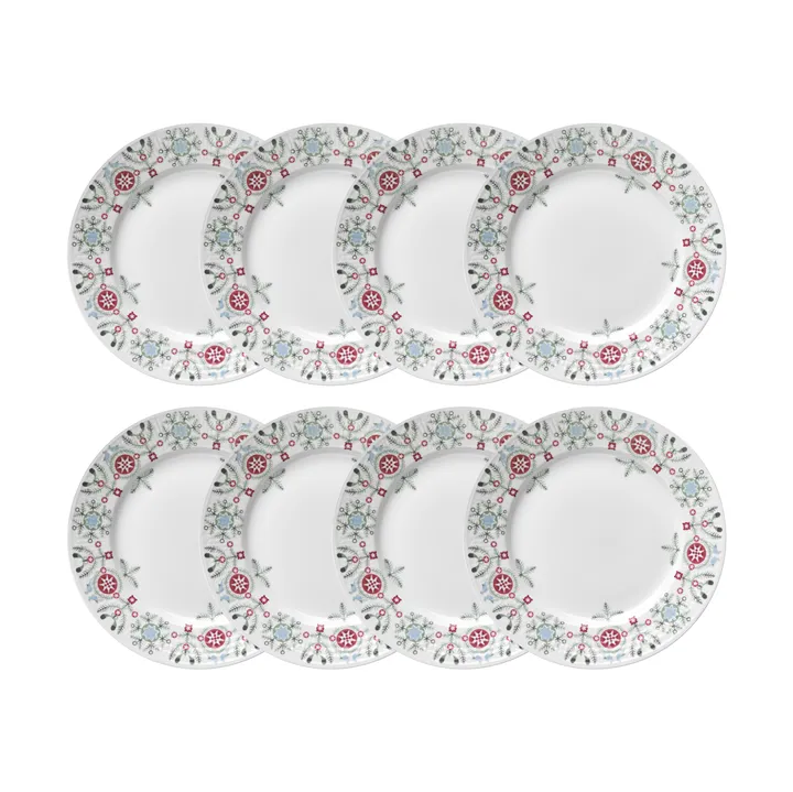 Swedish Grace Winter lautanen Ø21 cm 8-pakkaus - Valkoinen - Rörstrand