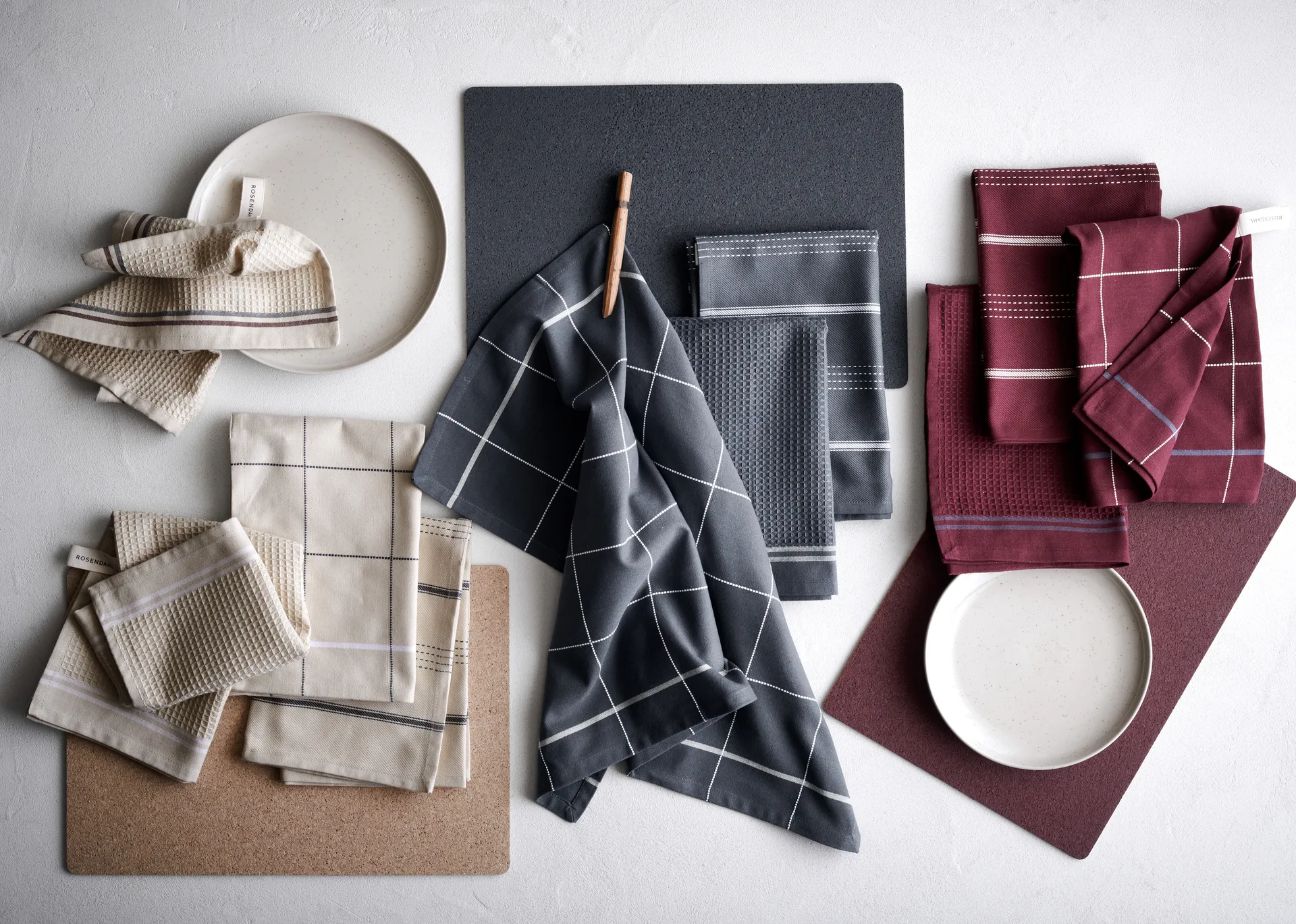 Delta tiskirätti 30x30 cm 3-pack, Sand Rosendahl