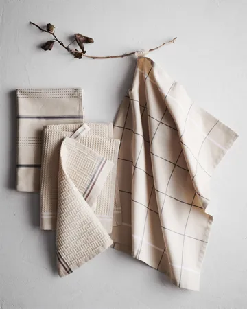 Delta tiskirätti 30x30 cm 3-pack - Sand - Rosendahl