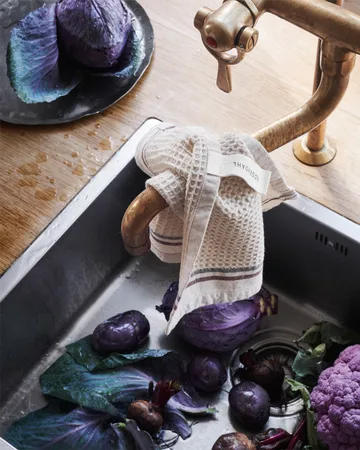 Delta tiskirätti 30x30 cm 3-pack - Sand - Rosendahl