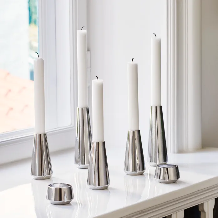 Grand Cru -kynttilänjalka, 10 cm, Kromi Rosendahl