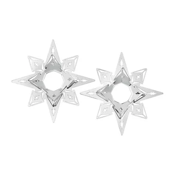 Karen Blixen kynttilämansetti tähti 3 cm 2-pack - Hopeoitu - Rosendahl