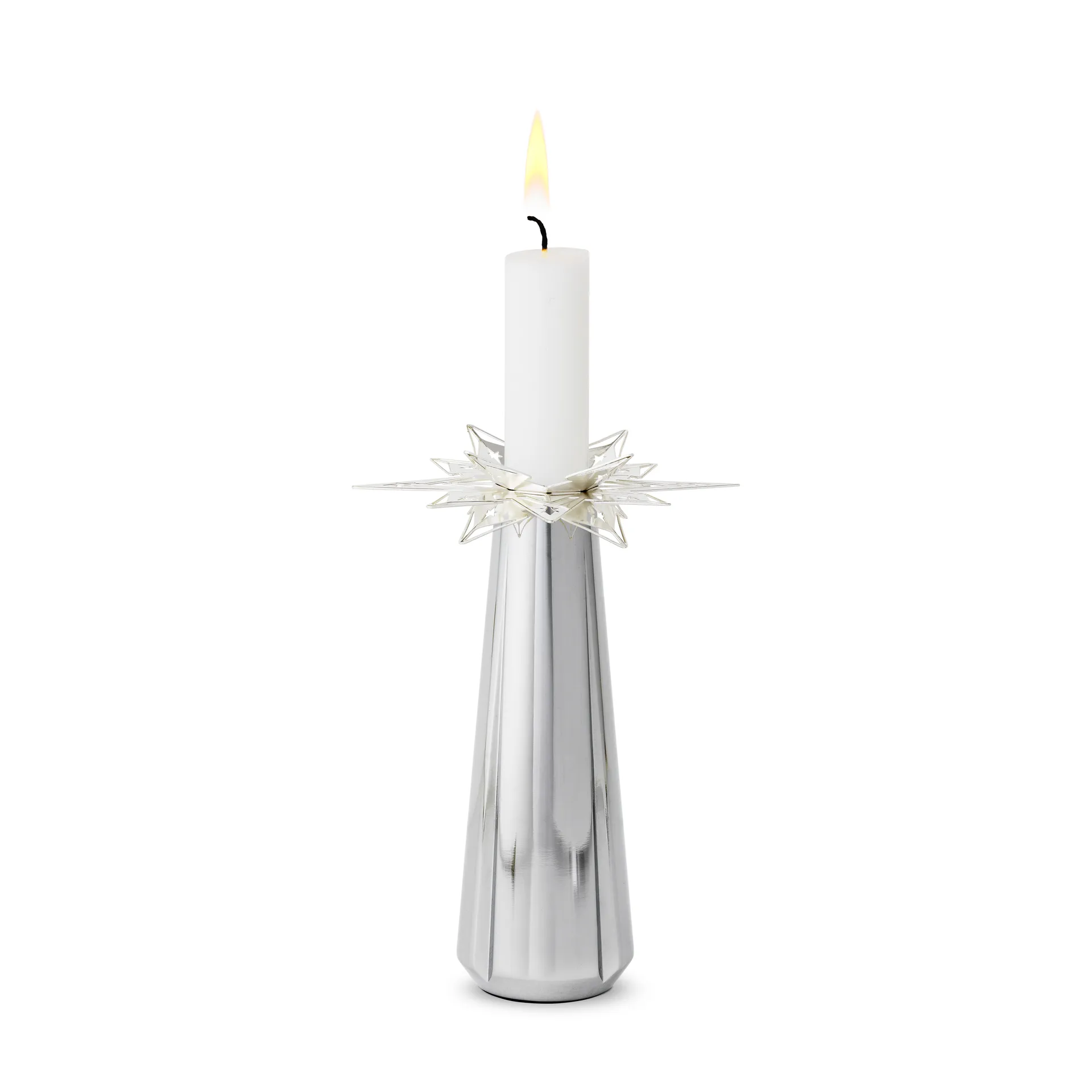 Karen Blixen kynttilämansetti tähti 3 cm 2-pack, Hopeoitu Rosendahl