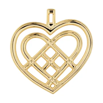 Weaved Heart joulukoriste 6,5 cm - Kullattu - Rosendahl