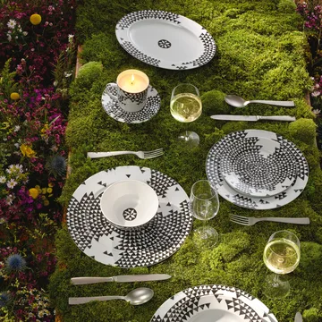 Magic Garden Black Seeds -kynttilä mukissa - Valkoinen-musta - Rosenthal