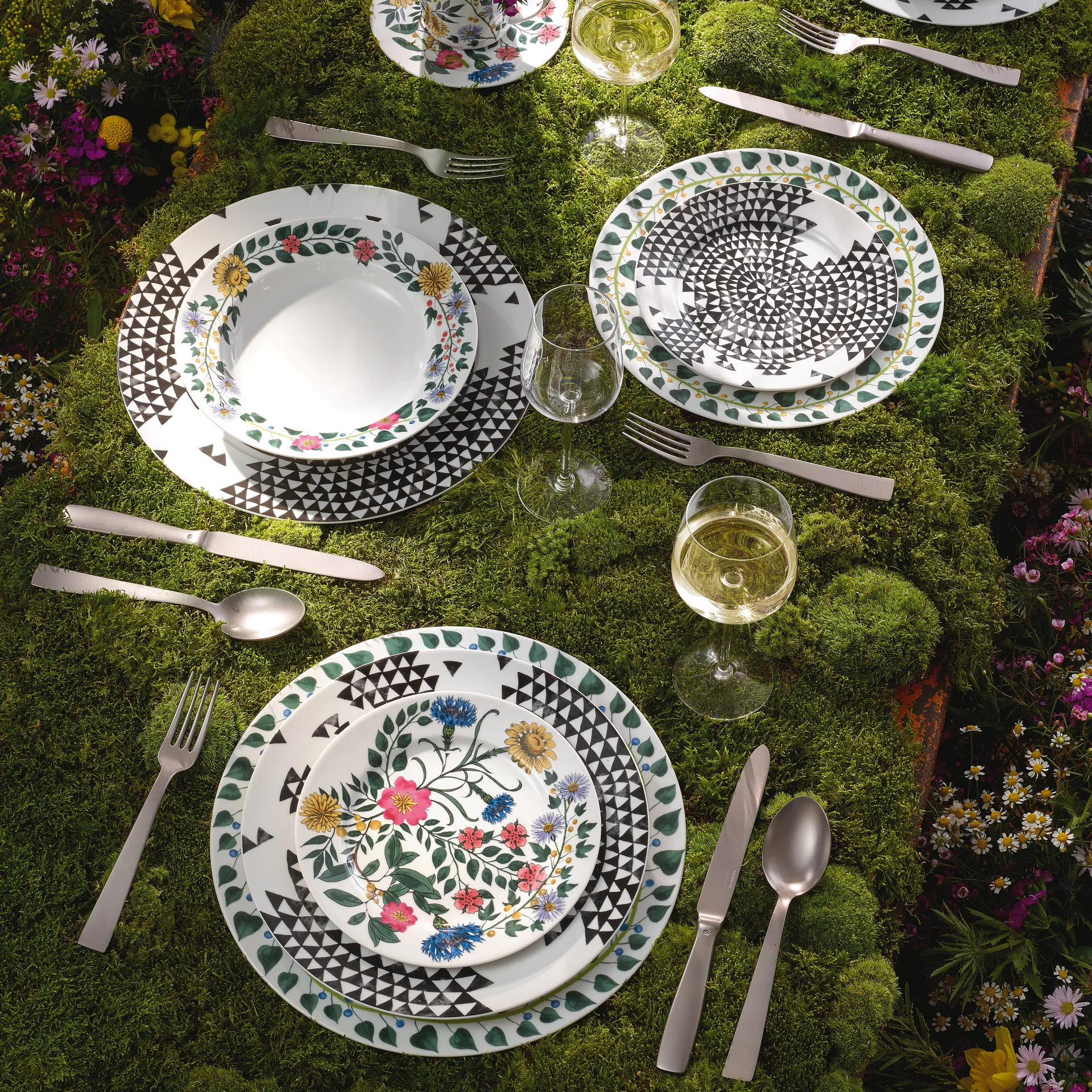 Magic Garden Foliage -lautanen 28 cm, Valkoinen-vihreä Rosenthal
