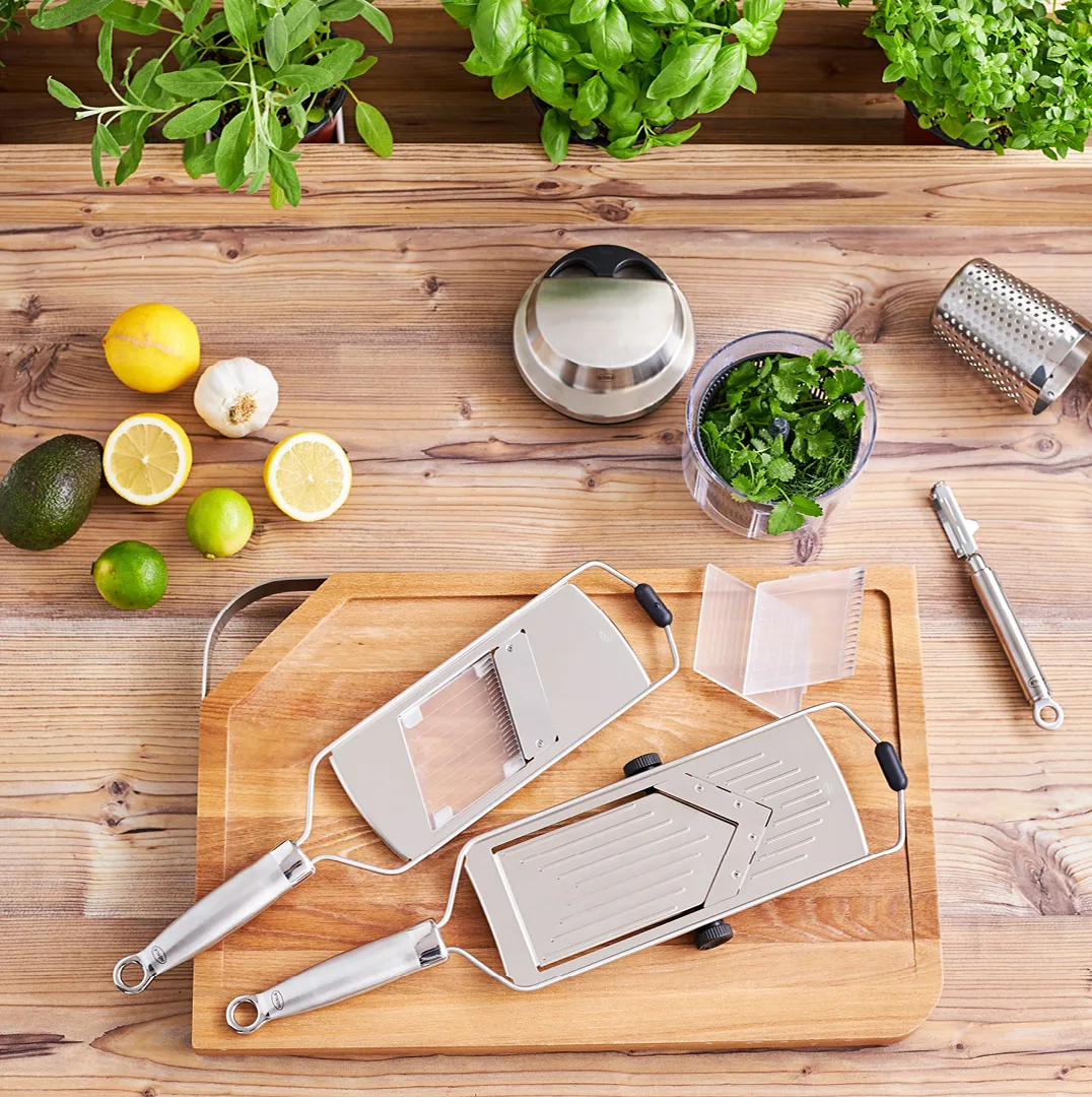 Rösle julienne-rauta, Ruostumaton teräs Rösle