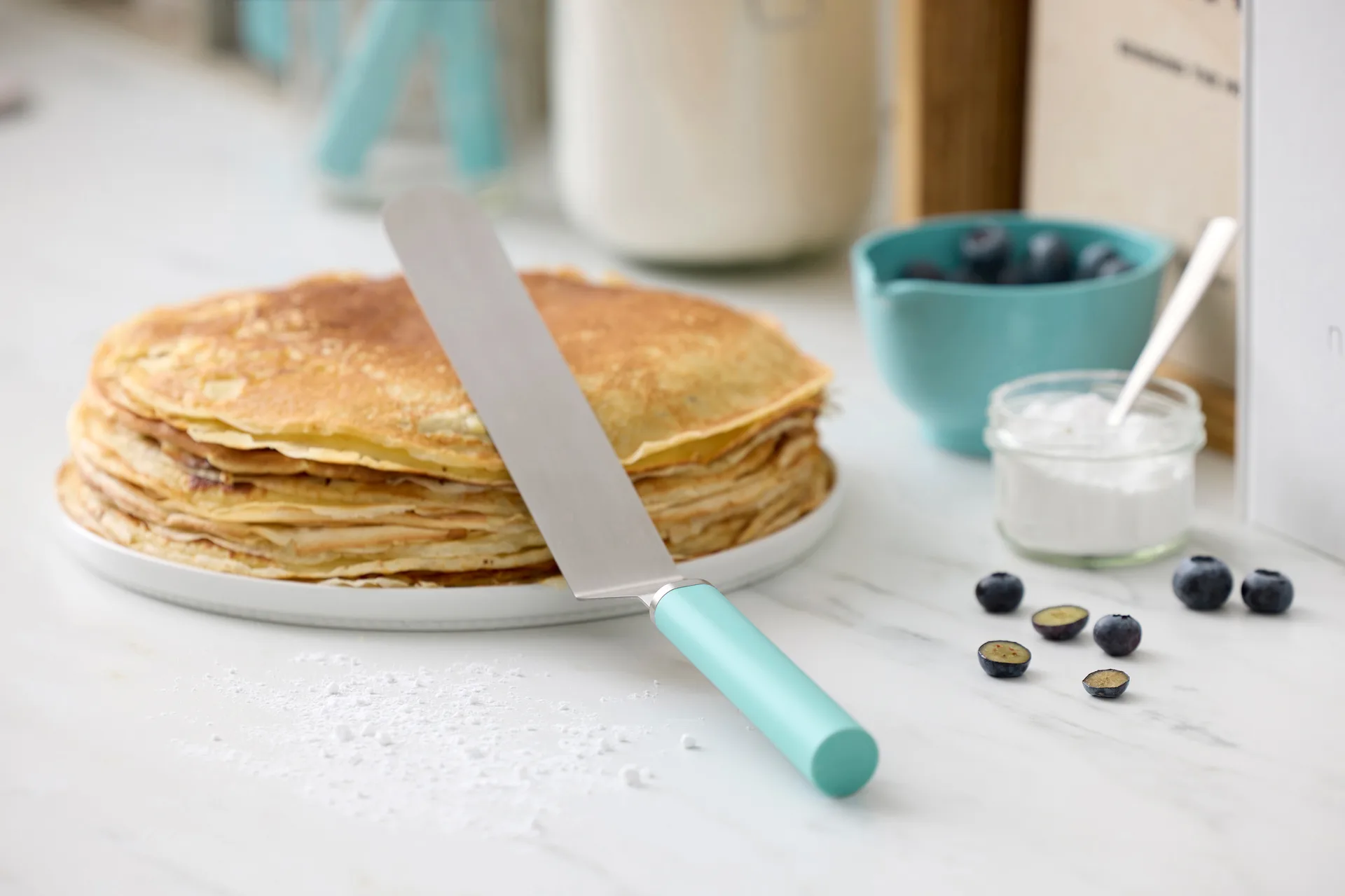 Emma palettiveitsi kapea teräs 33 cm, Nordic green Rosti