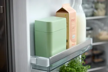 Klassinen juustolaatikko sisältäen juustoleikkurin 16,5x10x19 cm - Sumuinen vihreä - Rosti