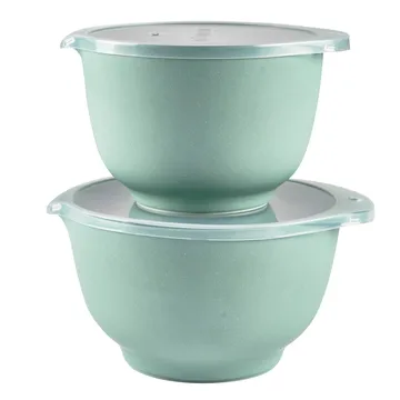 Margrethe kannellinen kulhosetti matta, 2-pakkaus - Pebble green - Rosti