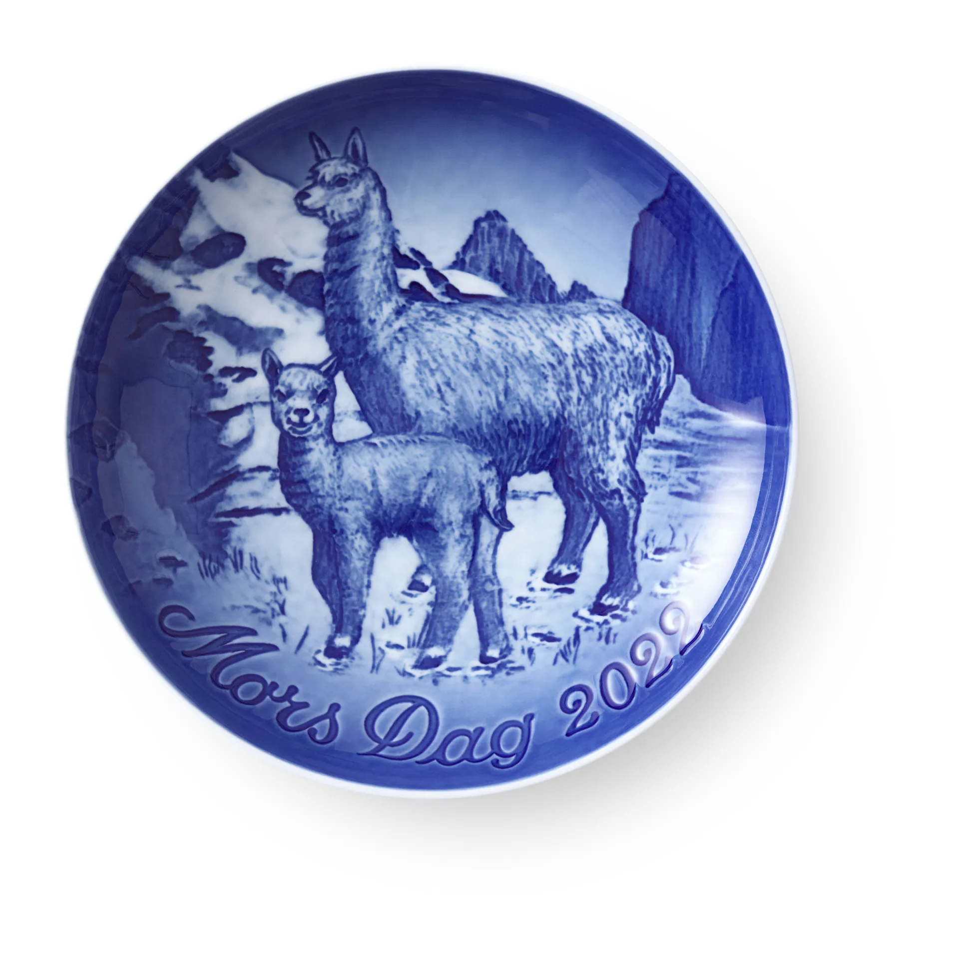 Bing ja Grøndah äitienpäivälautanen 2022, valkoinen Royal Copenhagen