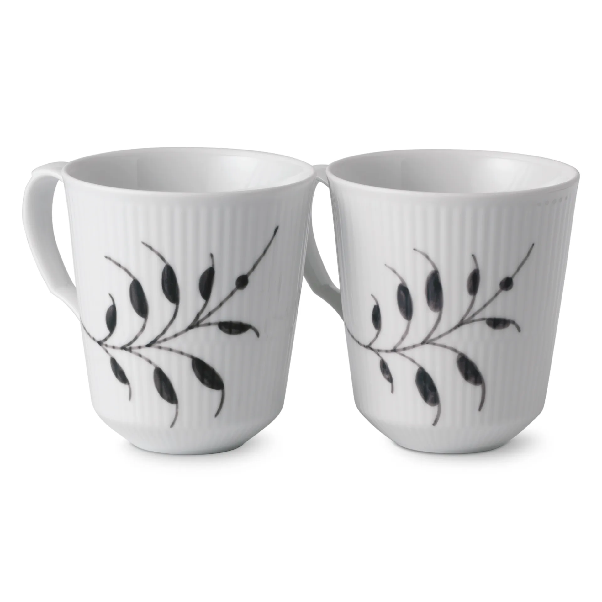 Black Fluted Mega musta kuppi 2-pakkaus, 37 cl Royal Copenhagen