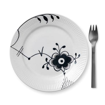 Black Fluted mega musta lautanen 6 - Ø 19 cm - Royal Copenhagen