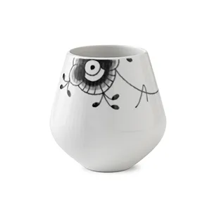 Black Fluted Mega musta maljakko, 12 cm Royal Copenhagen