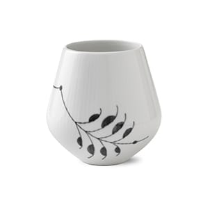 Black Fluted Mega musta maljakko, 12 cm Royal Copenhagen